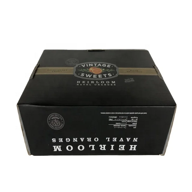 Cheap foldable corrugated cardboard carton box for  Sweet Sunrise   oranges  packaging