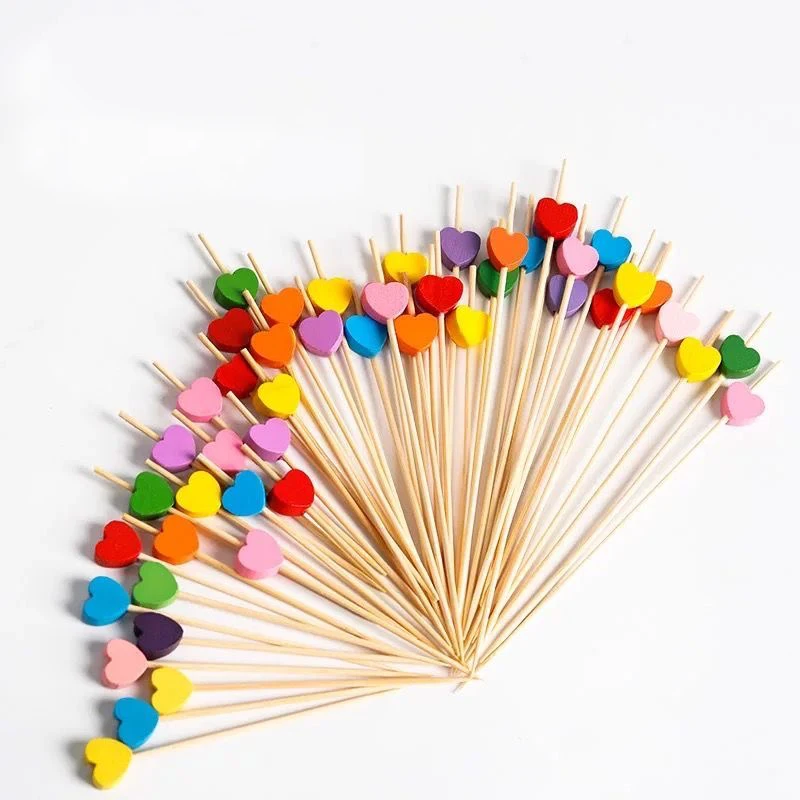 Индивидуальные одноразовые современные бамбуковые медиаторы с декоративными бусинами и биоразлагаемым натуральным материалом