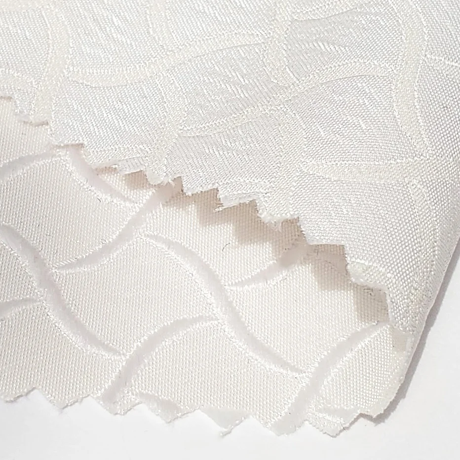 Female fashion dress and clothes 100% polyester jacquard fabric white grace color for summer