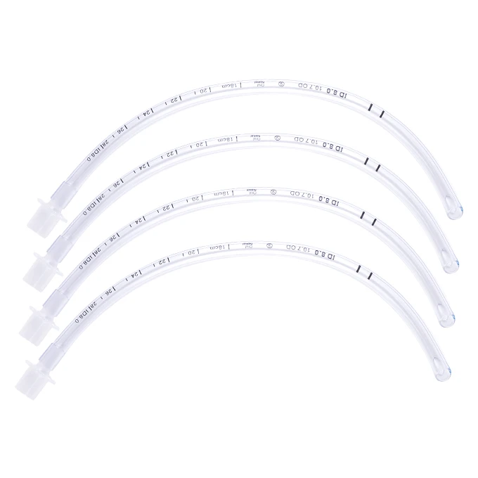 Airway Management Pack of 10 Disposable Uncuffed Clear PVC Oral/Nasal Endotracheal Tube