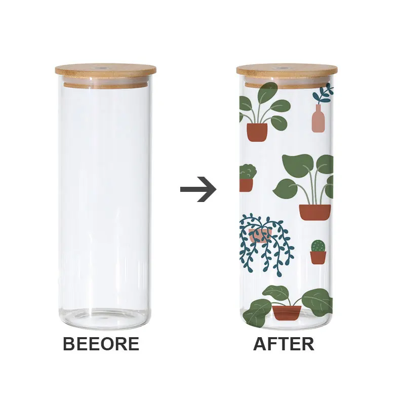 Mikenda 12oz 16oz Beer sublimation glass bottles Travel straight glass can Hot sale Us warehouse with blanks tumblers mug