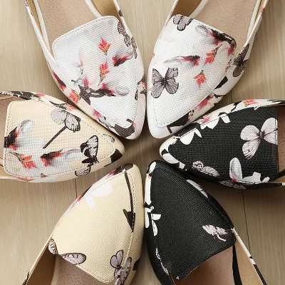 XY031 designer flat women casual dance butterfly shoes