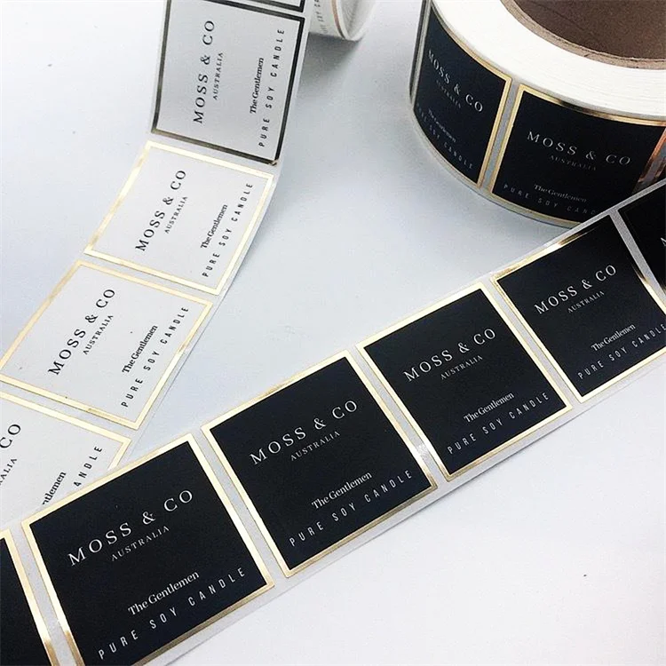 High Quality Gold Foil Vinyl Self-Adhesive Waterproof Stickers Roll 3D Feature for Custom Food Sticker Wholesale Supply