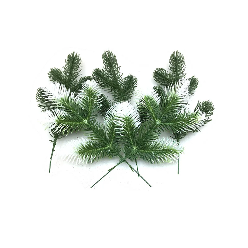 New designed 7 pines Christmas tree PE needles xmas tree branches wreath artificial flower DIY decoration supplier oem