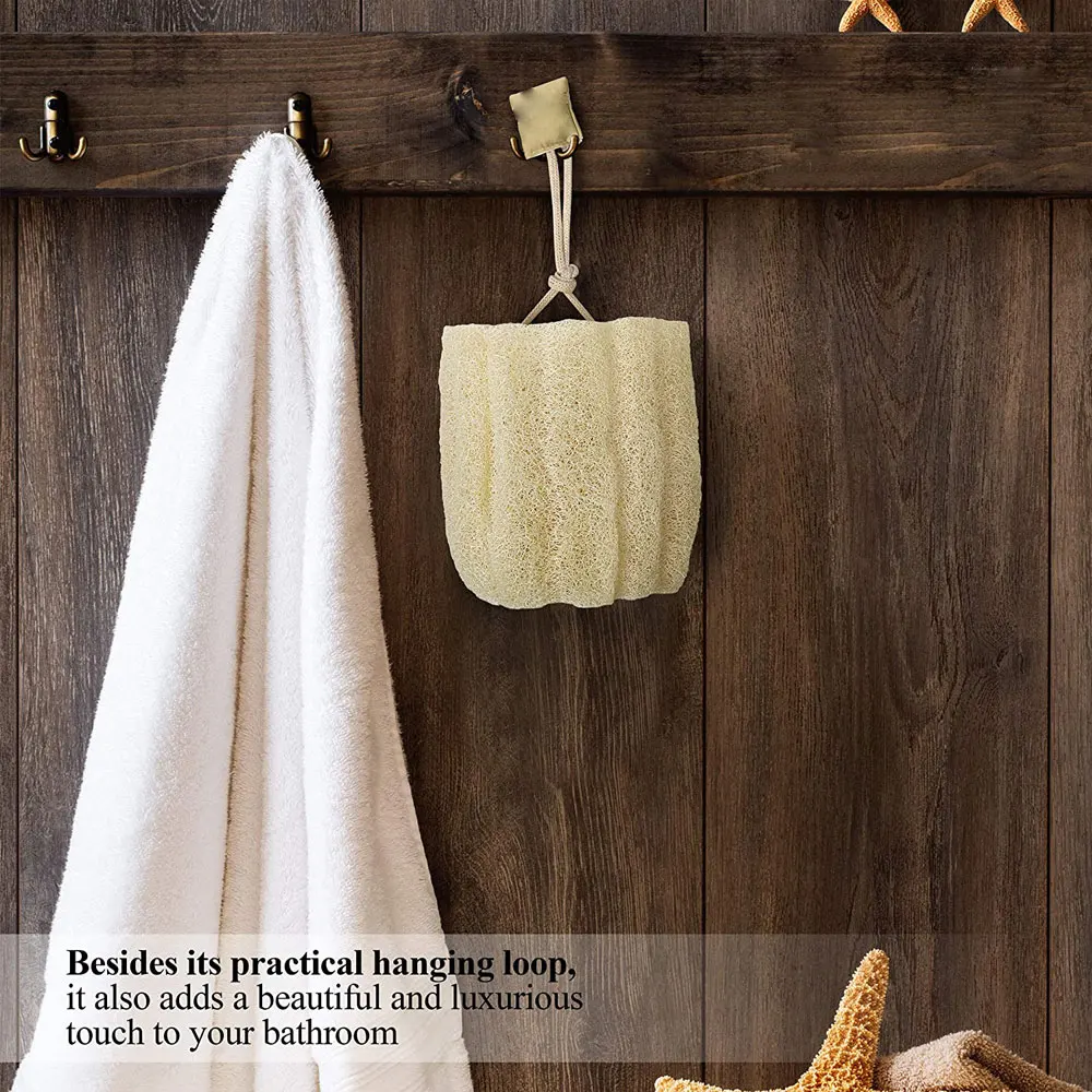 Soft Customizable 100% Natural Organic Loofah Sponge of Exfoliating Bath Supplies