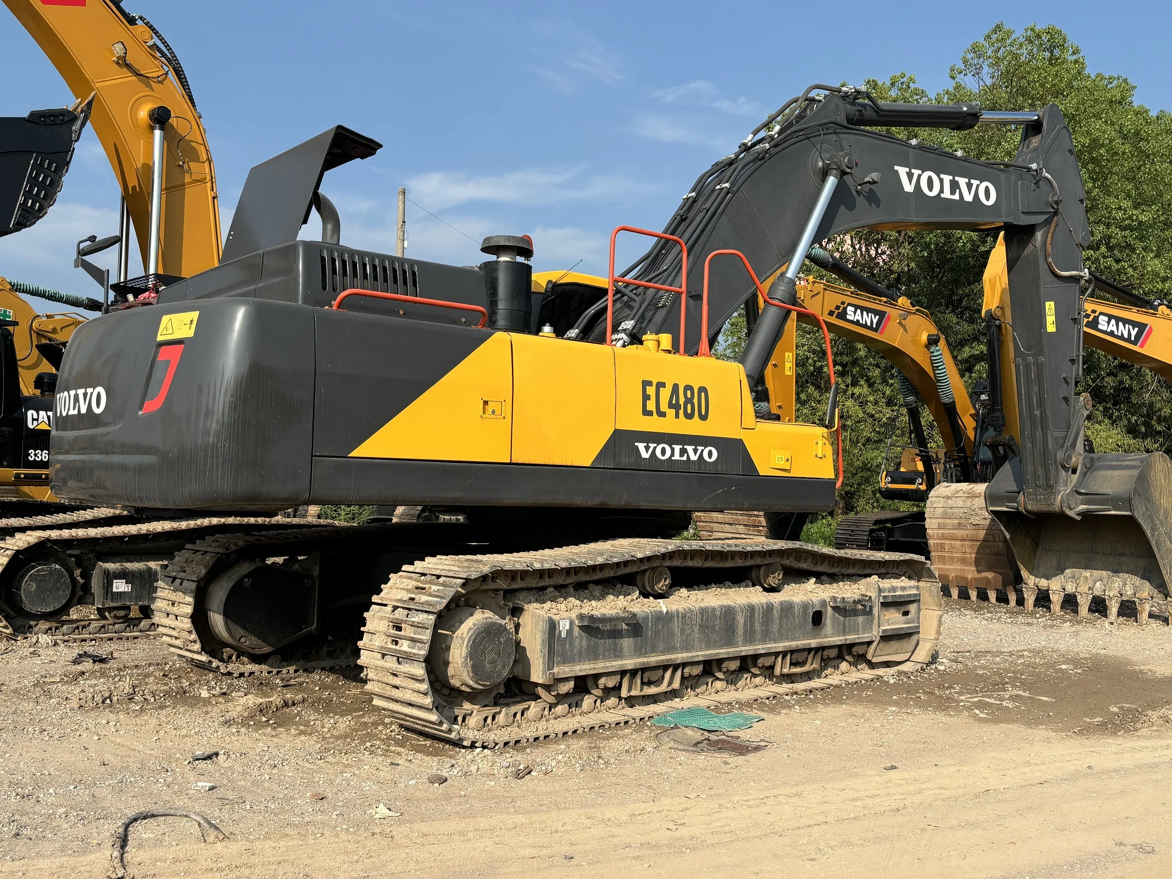 48 Ton Volvo EC480 Crawler Excavator 130 Kw Used Construction Machinery Shanghai Core Include Engine Pump Motor Gear PLC 25 Ton
