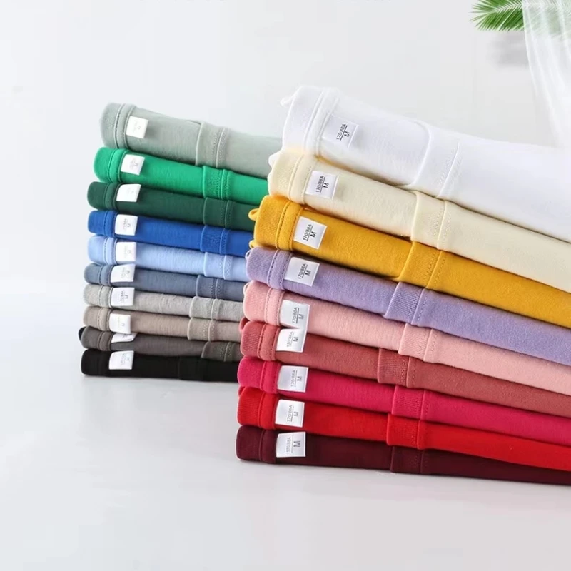 High Quality Cotton Blank Plain Tee Shirt Custom Graphics Print Embroidery logo Custom T shirt