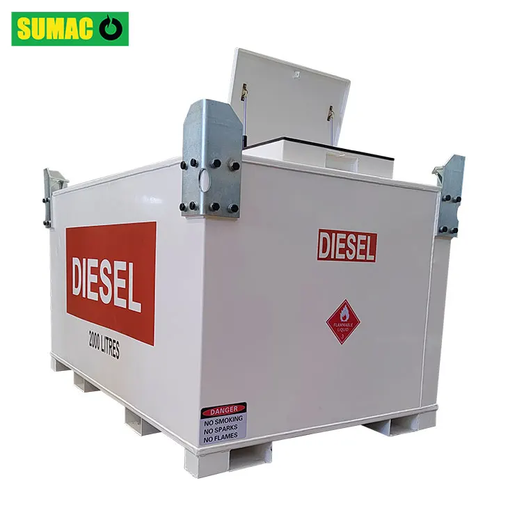 Sumac 1500 Liters Carbon Steel TransCube 1000L-15000L Mobile Portable Gasoline Diesel Oil Fuel Storage IBC Tank Sale For Guam