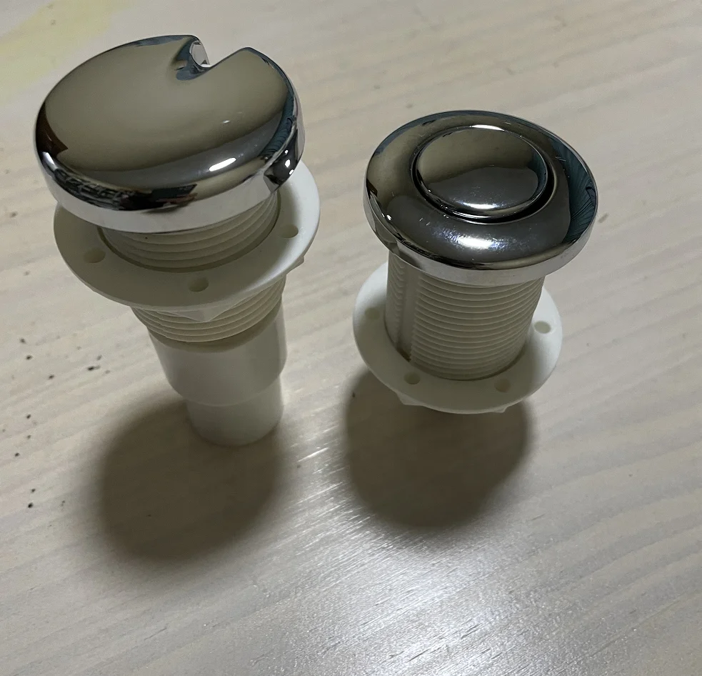 Hot sale Whirlpool PVC body air push button for bathtub Chrome-plated ABS Waterproof push button switch