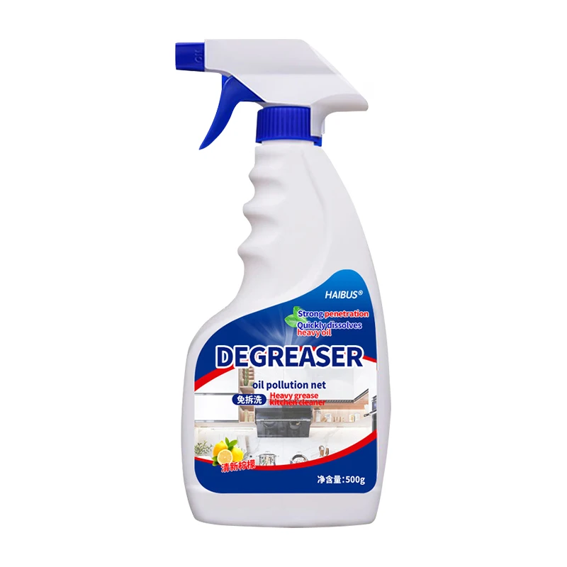 Gently and quickly disintegrates heavy grease and lemon-scented grease cleaner