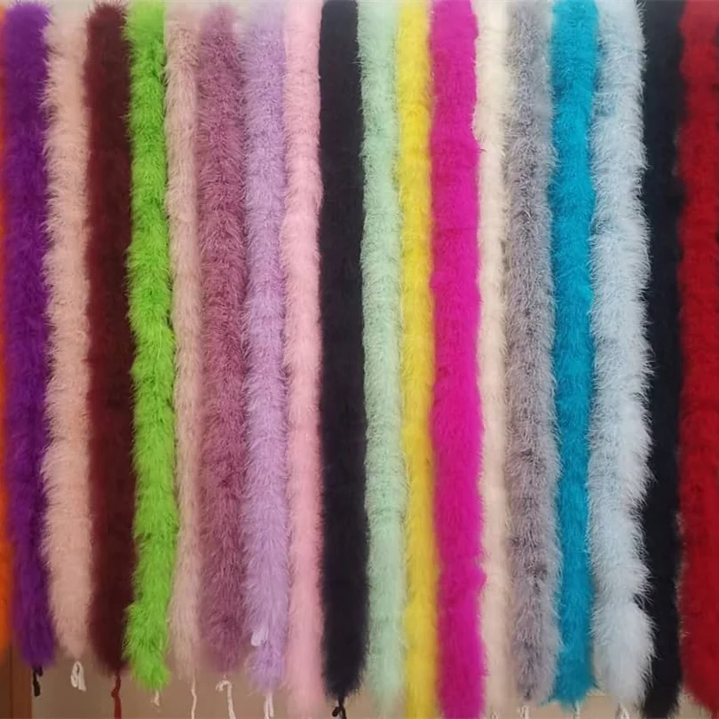Wholesale 2 Meter 20g 30g 35g 40g 45g 50g Turkey Marabou Feather Boa For Costume Accessories