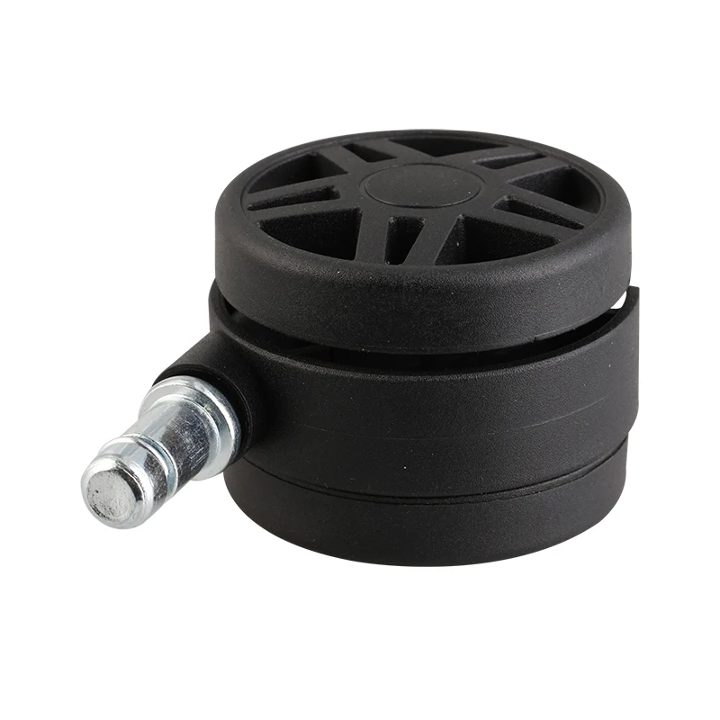 In 2024, Guangdong low-price hot-selling 2.5-inch black five-star wheels, PA material no brakes durable casters