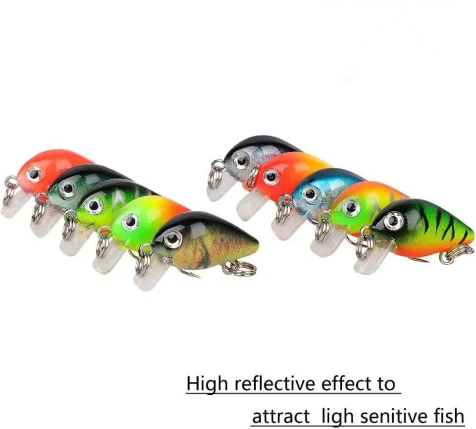 Fishing Lures Crankbaits Set Hard Bait Vib Lure Topwater Lures with Treble Hook Life-Like Swimbait Fishing Bait