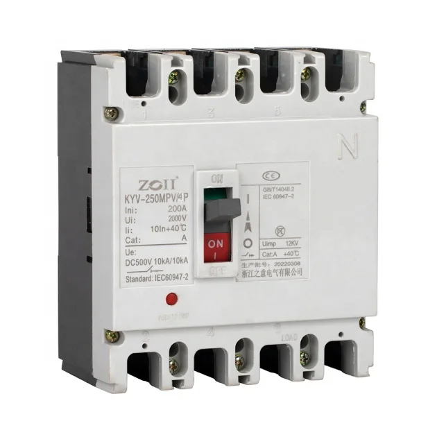 Power System PV 2 poles 1000V 1500V 80A to 1600A  DC Molded Case Type mccb Circuit Breaker