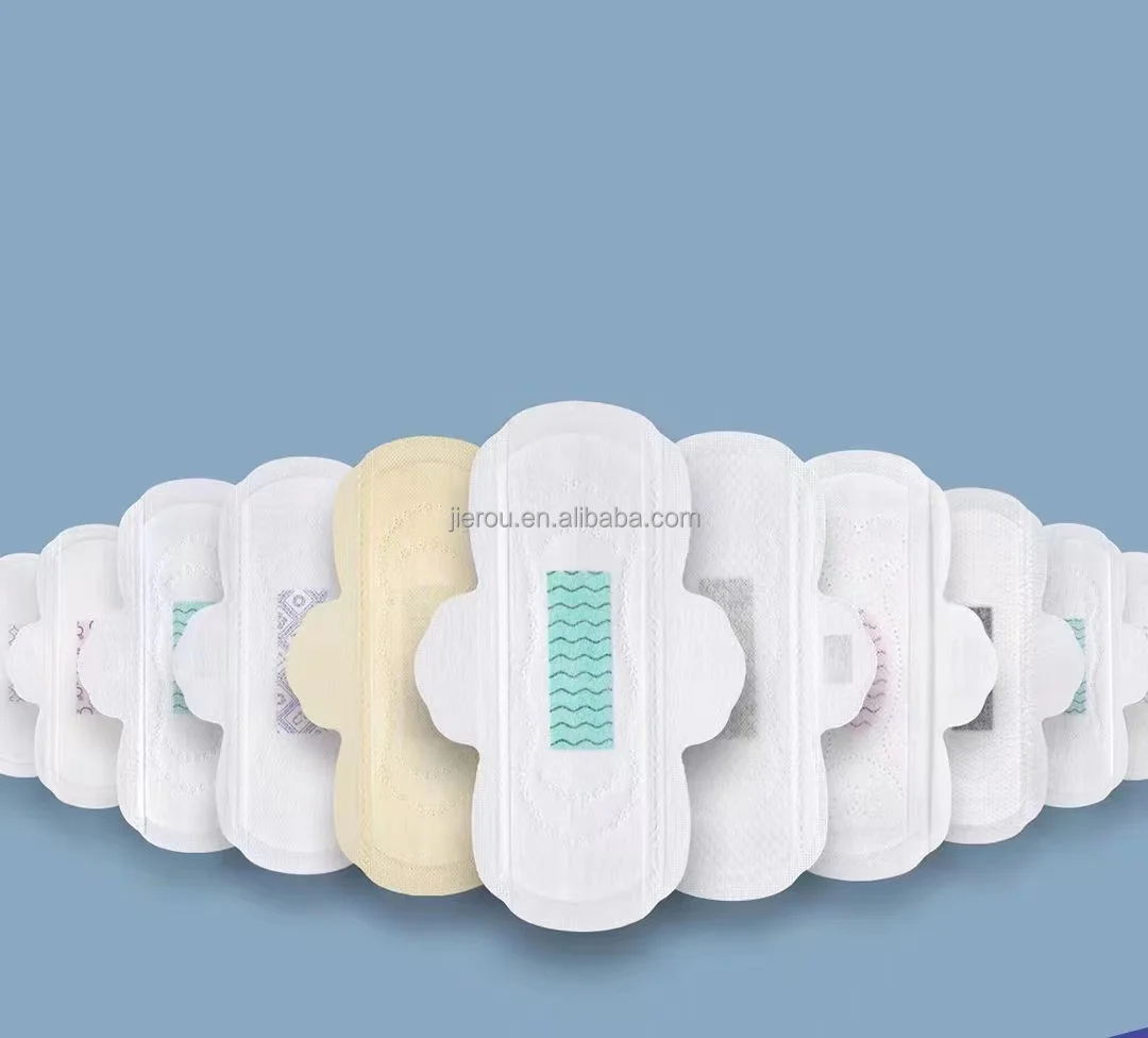 Wholesale Custom Private Label  Natural Organic Cotton Menstrual Regular Pads Sanitary Napkins Packing in box