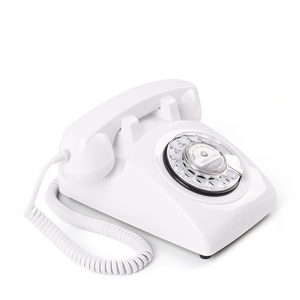 Customized Wedding Black White Red Blue Yellow Pink Orange Antique Rotary Telephone Audio Guestbook piece Audio Guest Book Phone
