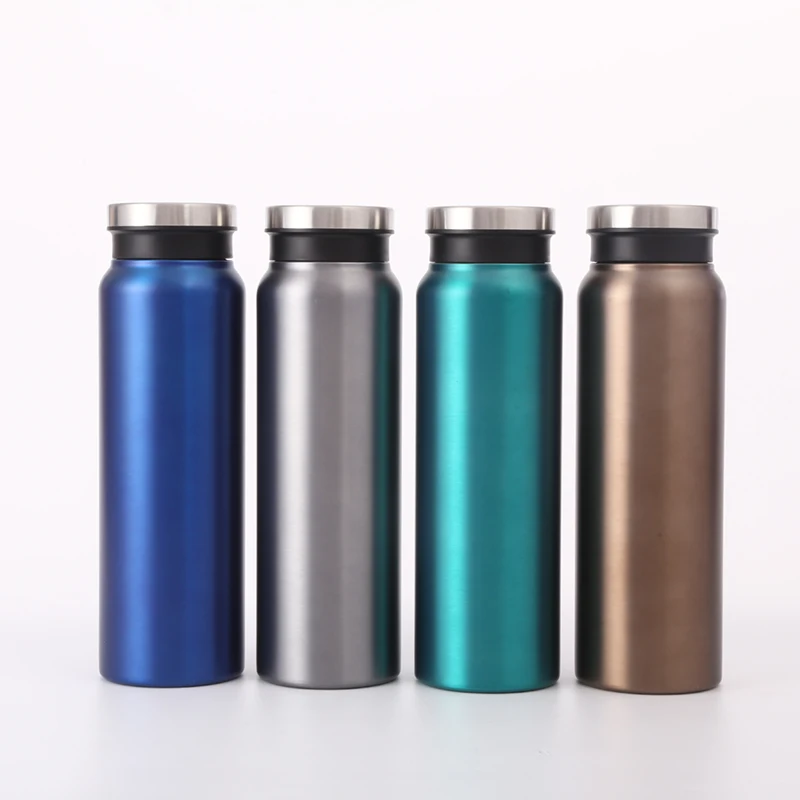 
High Quality 750 ML Blue Flask Double Layer Insulated Stainless Steel Water Bottle 