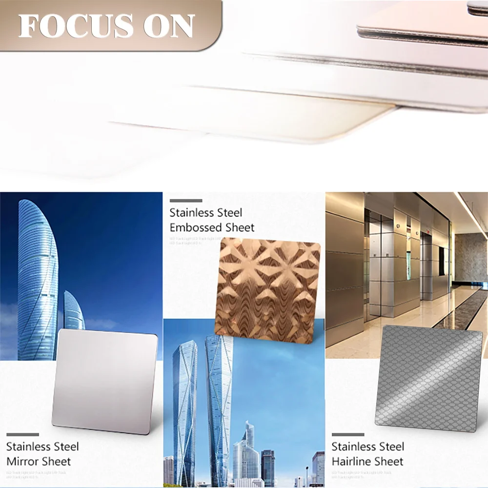 Wholesale Price AISI ASTM SUS SS 430 201316 304 8*4 Stainless Steel Sheet Black gold Decorative Plates Hot Cold Rolled Coil