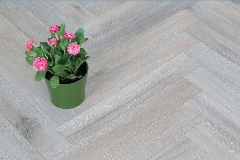 classical 60 degree selected grade greyish oak chevron parquet flooring