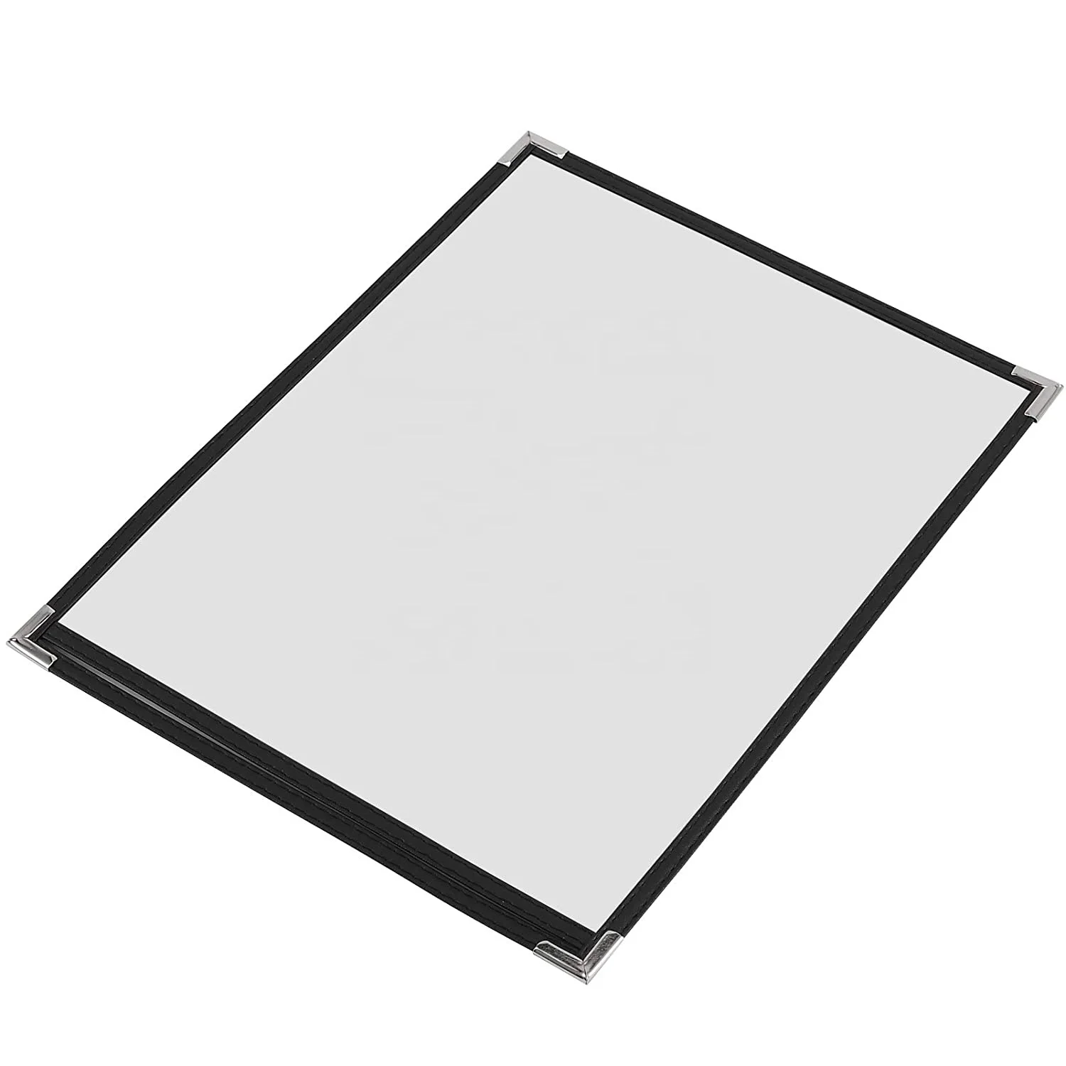 8.5 x 11 Inches Menu Cover Single Page Double View Menu Sleeves with Double Stitched Menu Cover for Restaurant Drink