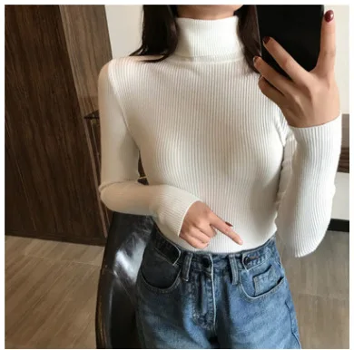 Knitwear manufacturer custom autumn winter beige polo collar long sleeve rib knit women long sweater dress