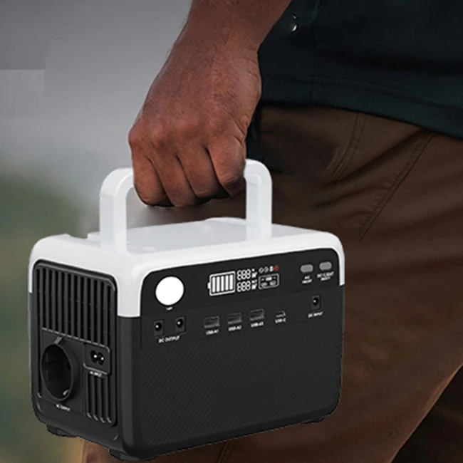 Banqcn 2024 New Power Station Outdoor Camping Lifepo4 Battery 300W Wireless AC DC Type-c USB Solar Generator