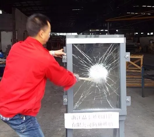 Fuson Commercial Security And Heavy-Duty With Bulletproof Glass Aluminum Sliding Doors For Shopping Malls Or Restaurants