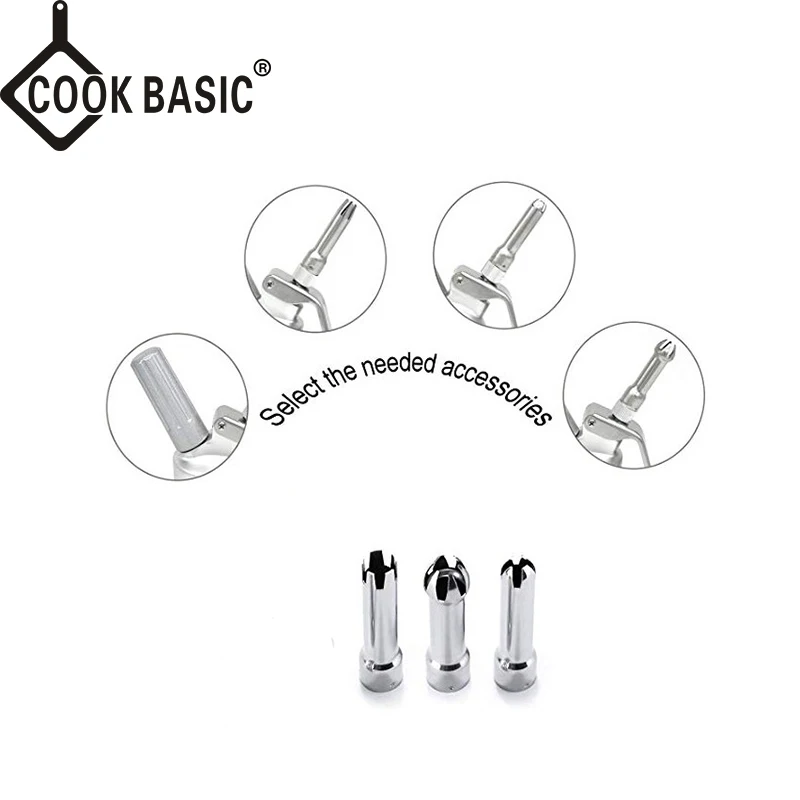 Whipped Cream Dispenser 3 Decorating Nozzles Mousse Siphon Tips Stainless Steel for Cream Whipper
