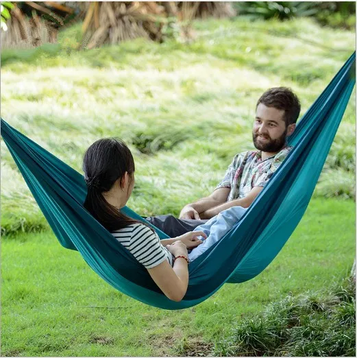 
300*200cm Portable Outdoor double Hammock Portable Parachute Cloth 2 Person Adult Outdoor Backpacking Travel Survival Sleeping 