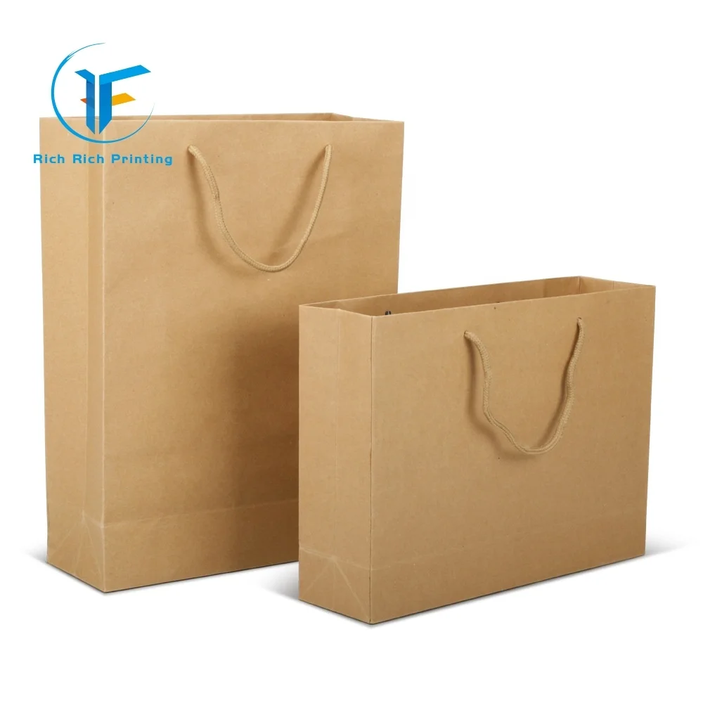 
Eco-friendly High quality Custom Printing Brown Shopping take away food paper Bag with Handle Craft Paper Gift Bag 