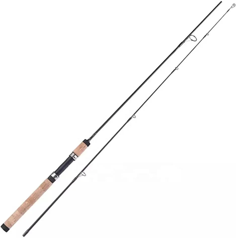 Fishing Rods Carbon Graphite Lightweight Ultra Light Trout Rods 2 Pieces Cork Handle Crappie Spinning Fishing Rod