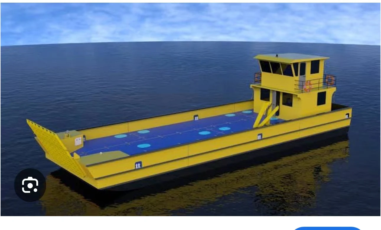 Sea King 24m X 6.6m 15-20 Ton Double Decker Landing Craft Work Boat with Crane Whole Sale