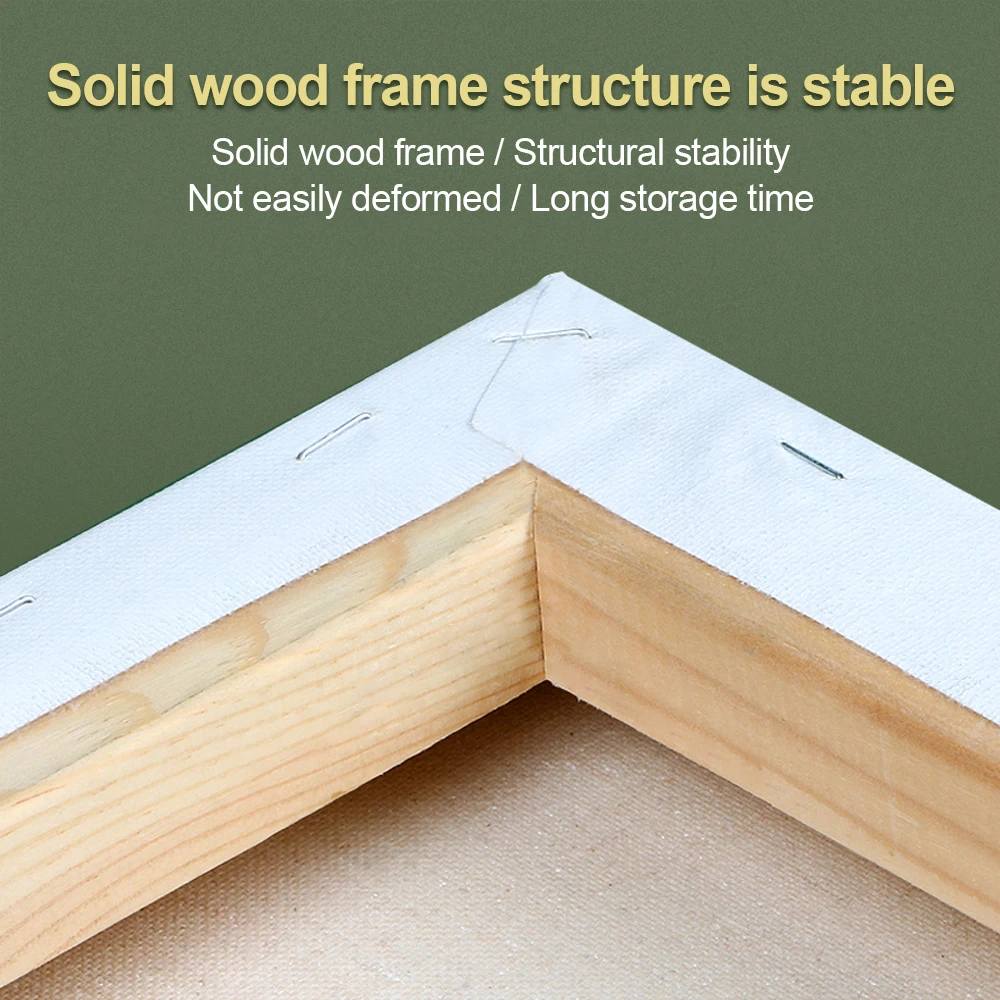 Wholesale custom dimensioned artists 100% cotton linen stretched white canvas for painting