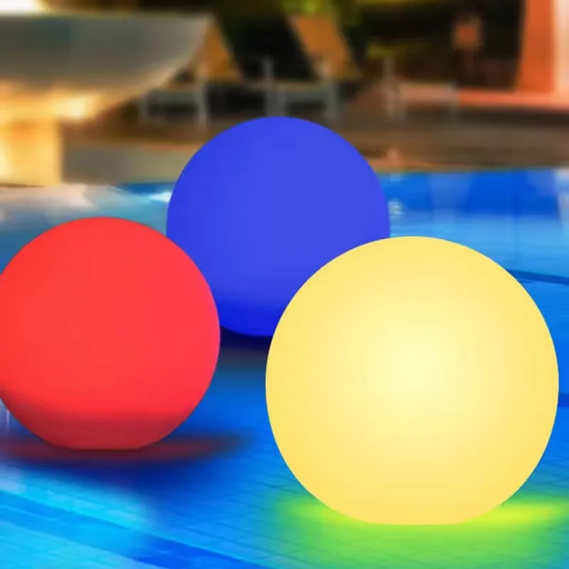 Outdoor DC24V 5V color change garden sphere RGB IP65 Waterproof Pool Floating Solar LED Ball Light