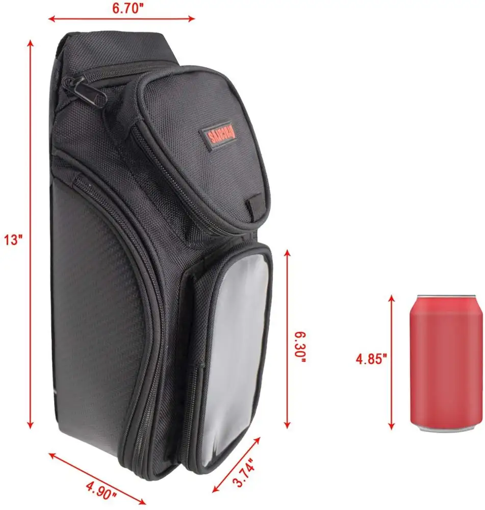 Motorcycle Tank Bag Saddle Black Motorbike Bag Strong Magnetic Bag
