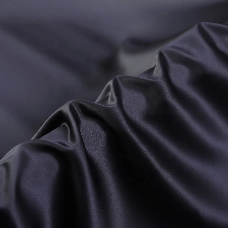 90% mulberry silk 10% spandex plain elastic satin heavy weight thick 22mm width 140cm for ceremonial dress,evening gown,bedding