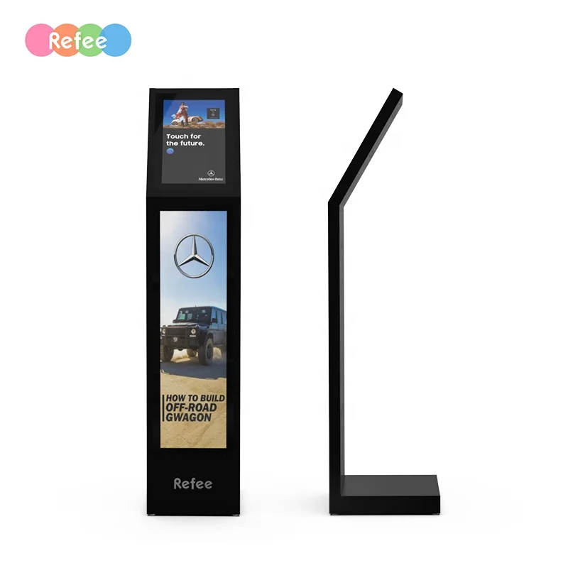 Floor Standing Kiosk Android Video LCD Advertising Player Equipment Indoor wide strip shelf display screen