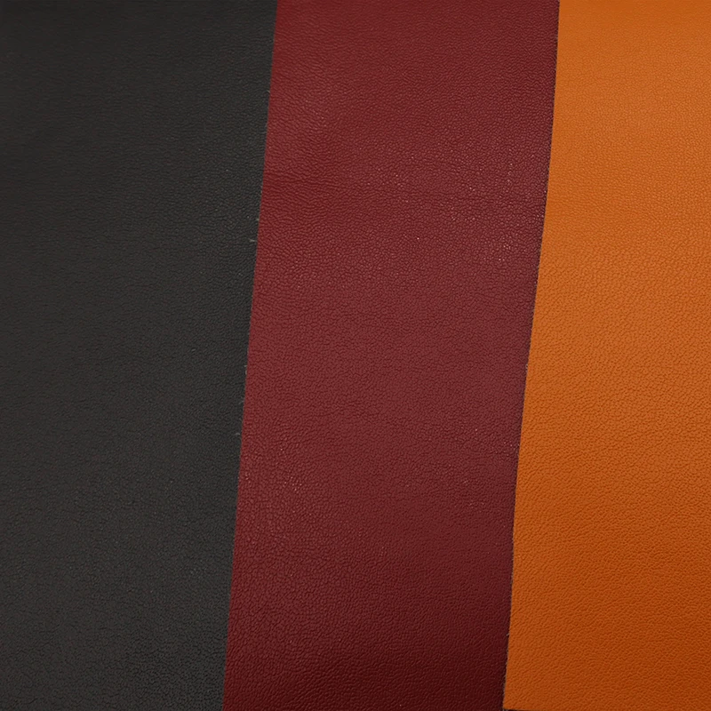 Sheep Grain 0.6mm Microfiber Base PU Coated Faux Leather Vinyl Durable Synthetic Leather for Handbags Shoes