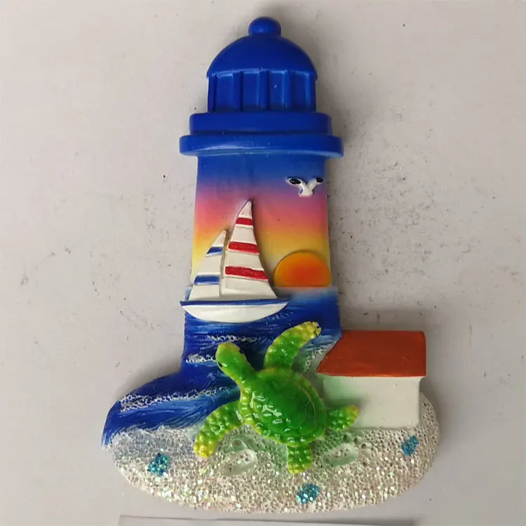 shape of spoon  boat anchor  gecko lighthouse custom handmade decoration resin fridge magnet