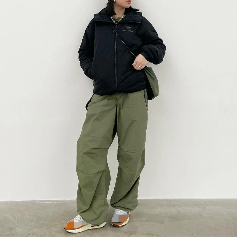 Y2K Casual High Waist Loose Wide Leg Pants For Women Spring Summer Plus Size Loose Female White Cargo Pants Ladies Trousers