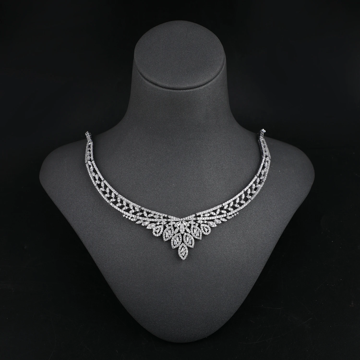 AAA Cubic Zirconia Luxury Necklace Set Jewelry Dubai Nigeria Fashion Saudi Arabia Wedding accessories Bridal Jewelry Set