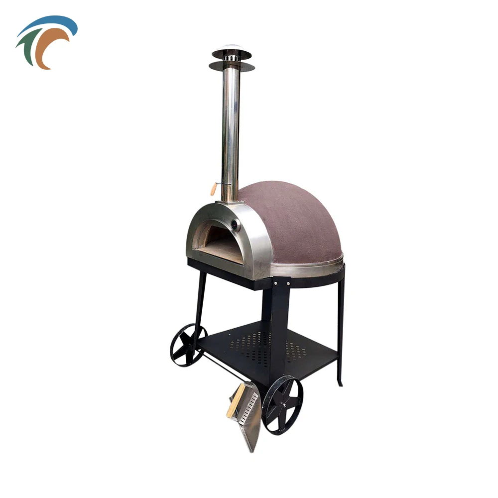 Commercial Kitchen Dome Pizza Oven Stove Top Clay Pizza Oven With Stand