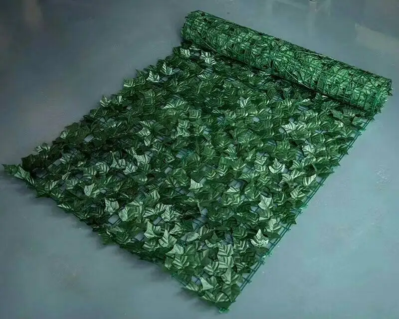 artificial ivy hedge Green artificial leaf fence sale in factory wholesale price