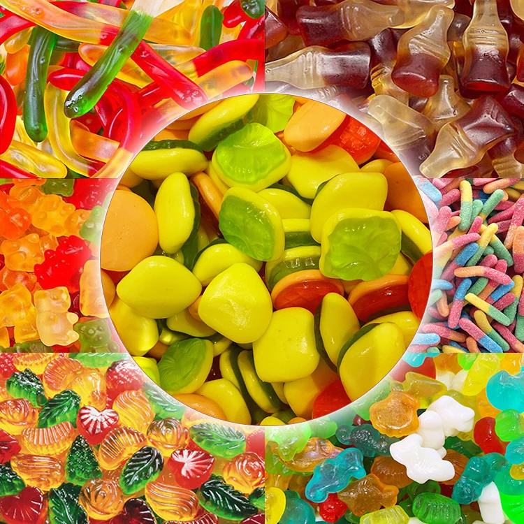 Different Shape Delicious Jelly Fruity Sour Flavor Sugar Wholesale Bulk Gummy Candy Confectionery