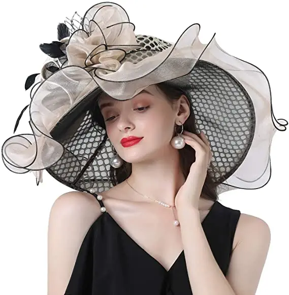 Fashion female party hats wedding Kentucky derby church hats horse racing hats for women
