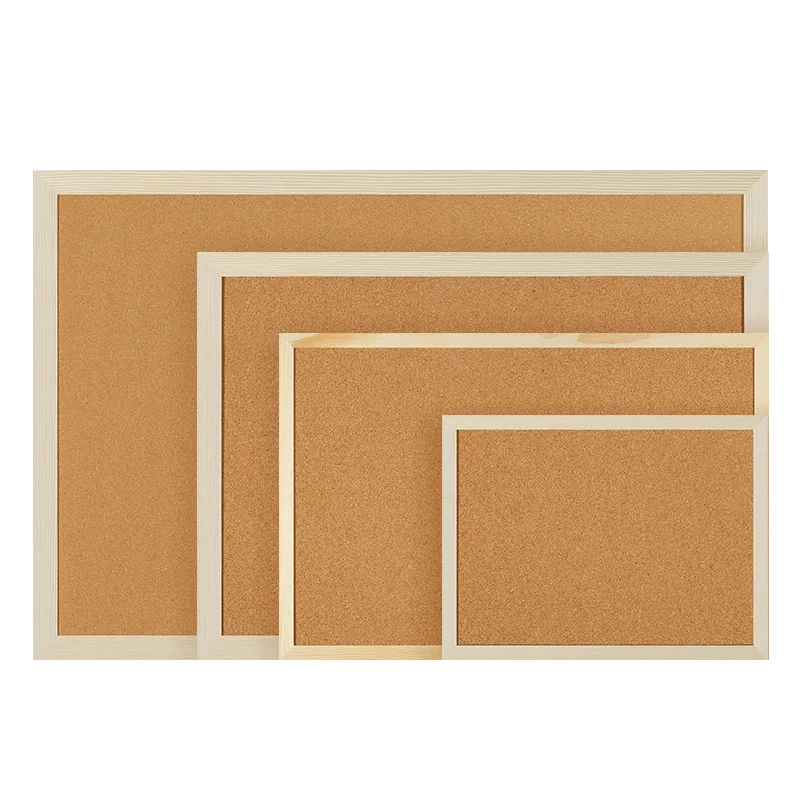 40x60cm Natural Wood Frame CorkBoard Whiteboard Type for Home Decoration