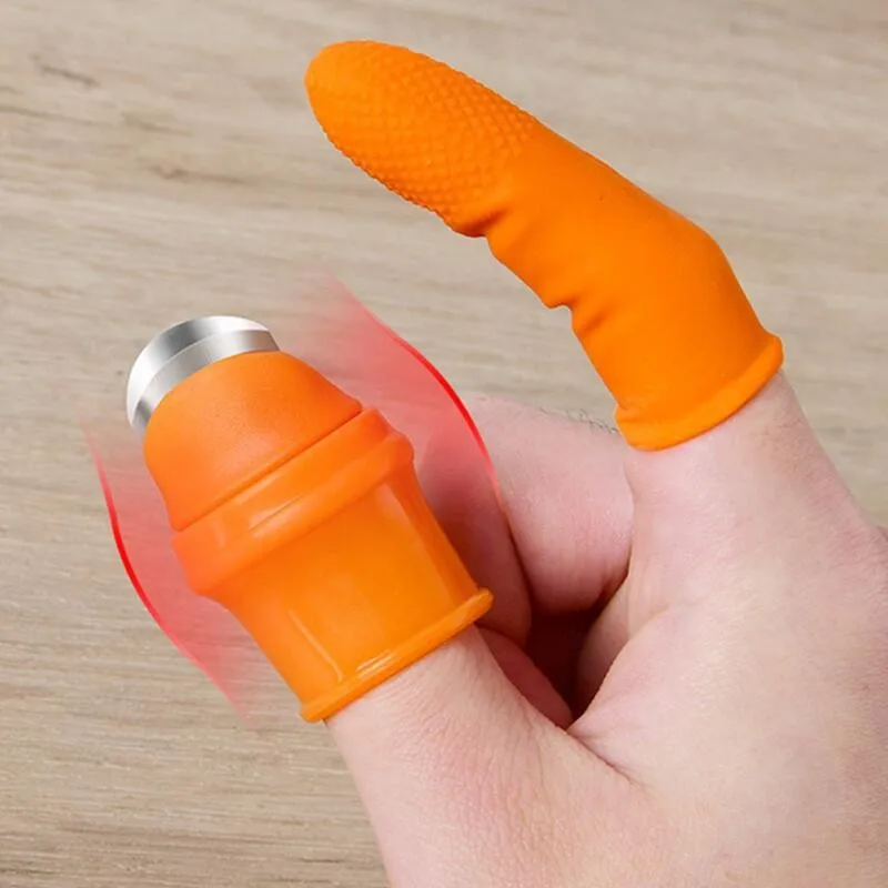 Agricultural Vegetable Picking Cutter Garden Trimming Tools Harvesting Silicone Thumb Knife Set With Anti-Cut Finger Cover