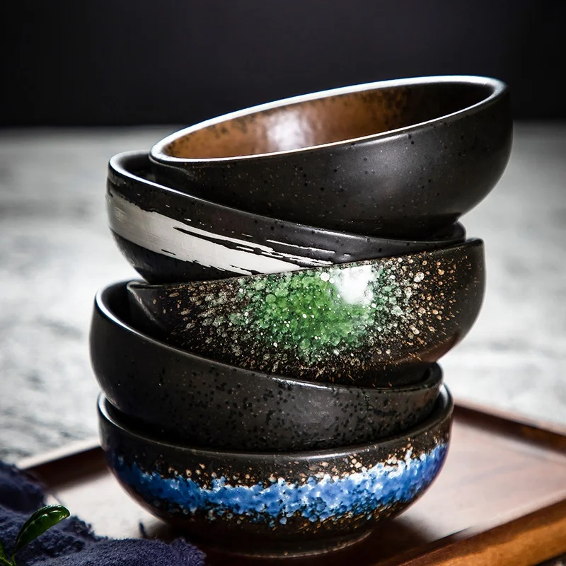 Porcelain Mini Bowls Ceramic Bowl for Dessert Ice Cream 5 inch Rice Cereal Bowl Ceramic