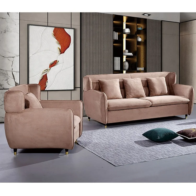 
brown color nordic sitting room godrej sofa set designs velvet fabric sofa 