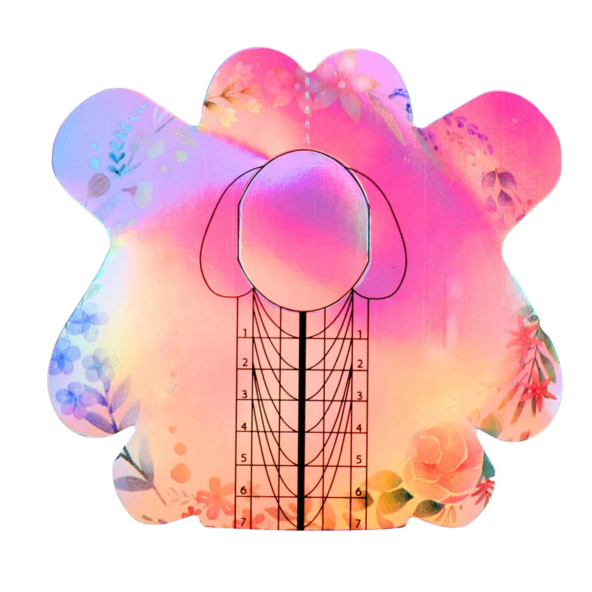 BQAN 300PCS OEM Double Thick Aluminium Paper PVC Sticky Glue Eco-friendly Holographic Nail Extension Acrylic Nail Form